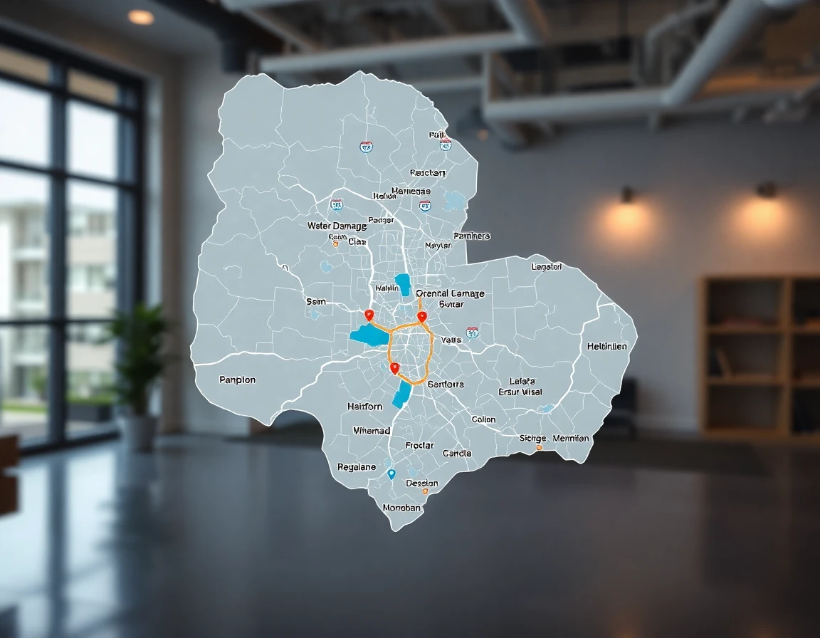 Water Damage Service Areas Map